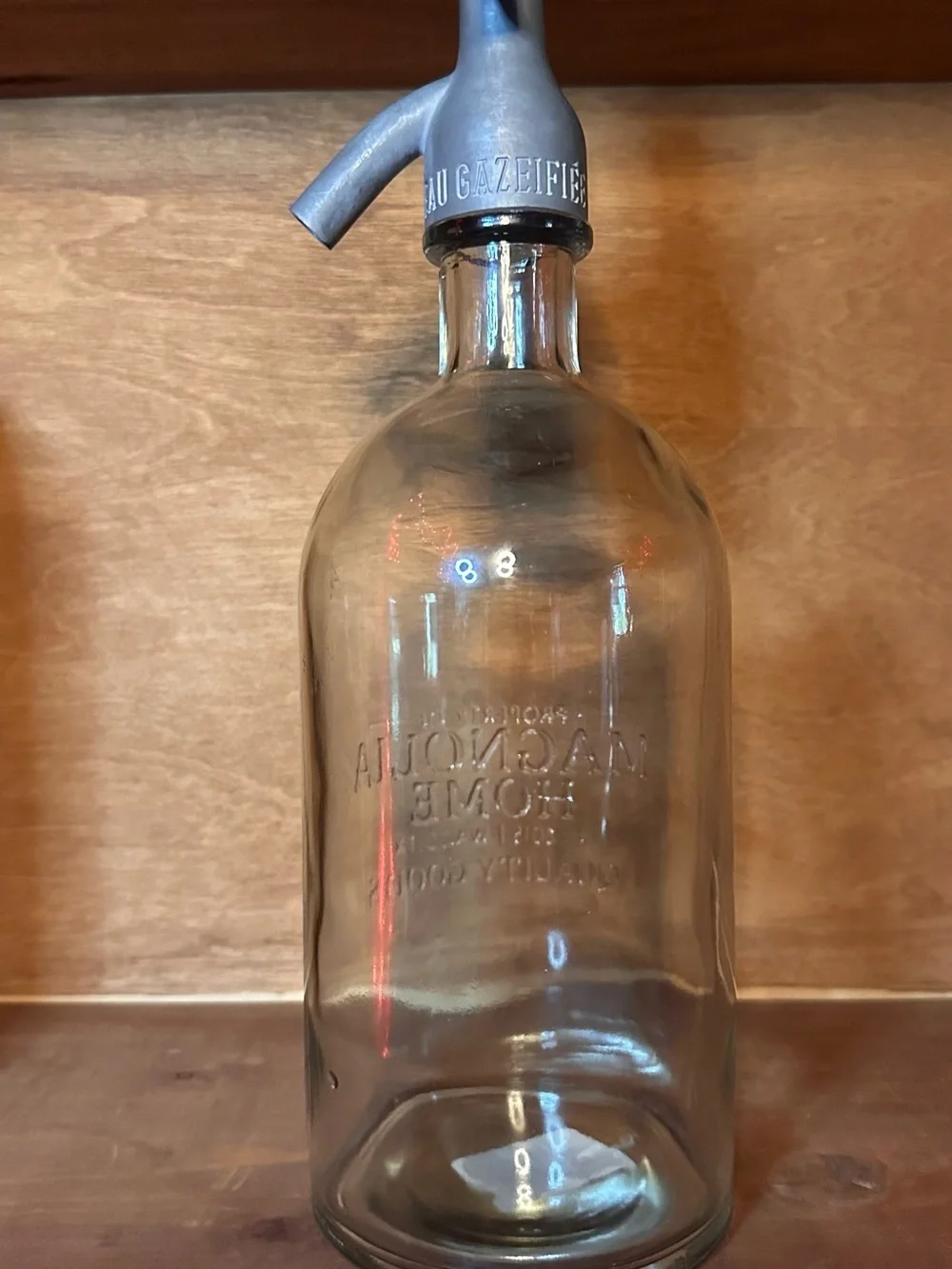 Magnolia Home Joanna Gaines Grey Glass Seltzer Bottle 12.5